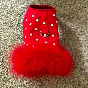 Size XS Swarvorski dog dress.  Fits size 3-5 lbs